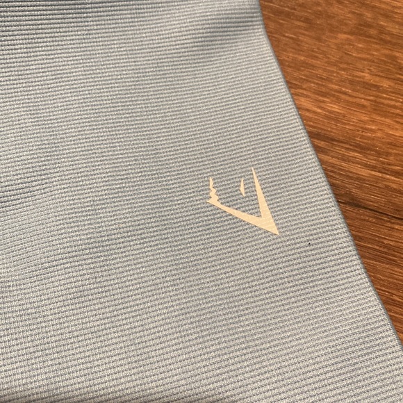 Like New Gymshark Baby Blue Small Leggings w/ cute hole cutouts & tummy control - Picture 8 of 8